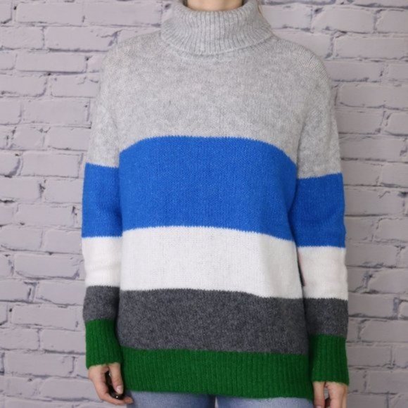 Vince Camuto blue green wool blend sweater c2 - Picture 1 of 6